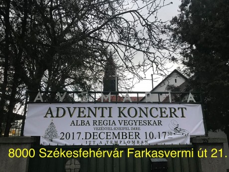 Adventi koncertet ad az Alba Regia Vegyeskar a Szárazréti templomban